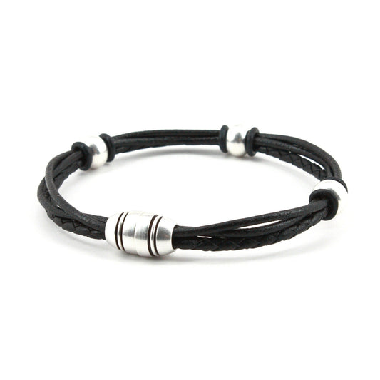 Bracelets - Trinity Braided Leather