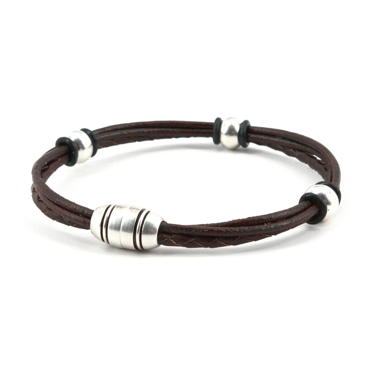 Bracelets - Trinity Braided Leather