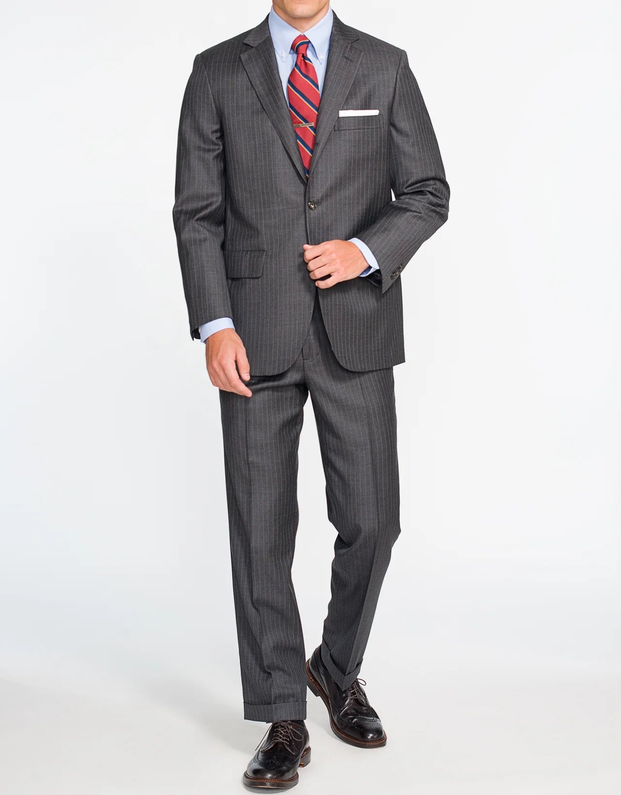 Suits - Charcoal Grey Stripe
